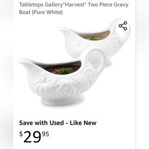 Tabletops Gallery Harvest Gravy Boat Set 2pc